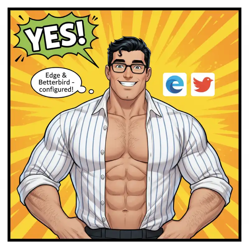 DefaultBrowserGuard Comic: Alles läuft perfekt mit dem gewählten Browser